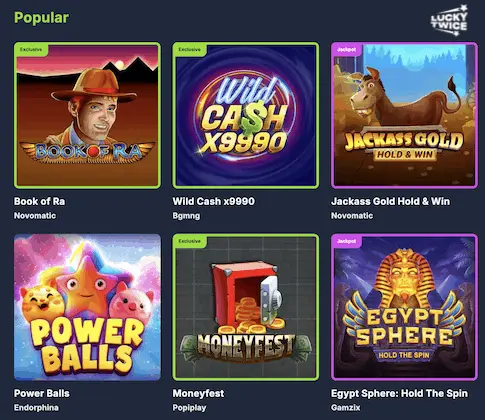 Lucky Twice Casino Slot Games